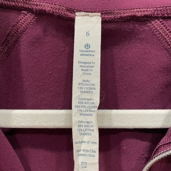 Lululemon Nice Asana Jacket in Plum Color - Size: 6 - Picture 5 of 14
